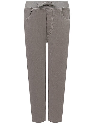 Серые вельветовые брюки на кулиске Il Gufo - 1084519282026 - Фото 1
