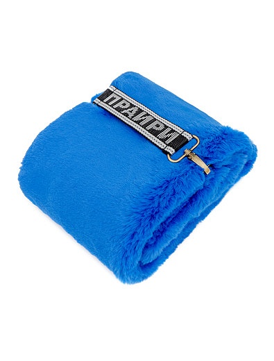 Синий шарф из эко-меха Prairie - 1224508080121 - Фото 2