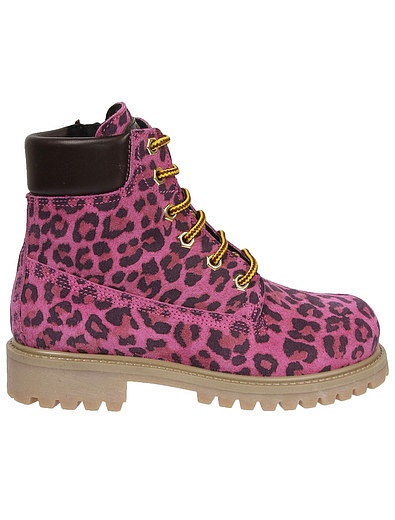 Розовые леопардовые ботинки GALLUCCI - 2034509181487 - Фото 2