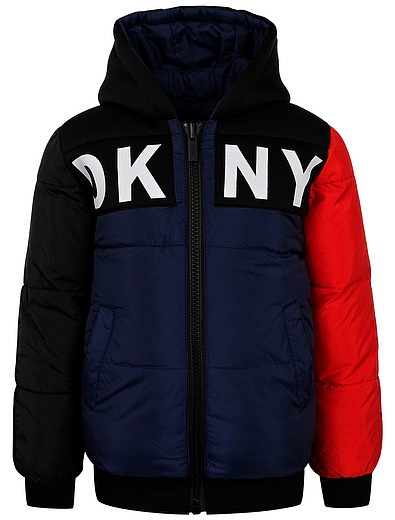 двусторонняя куртка в стиле колорблок DKNY - 1074519180460 - Фото 1