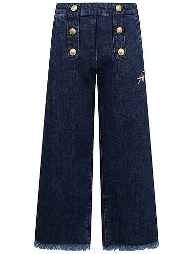 Свободные джинсы с вышивкой лого ALBERTA FERRETTI - 1164509170363 - Фото 1