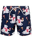 Пляжные шорты с принтом Белый медведь - 4104519070298