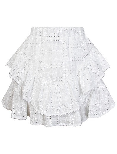 Хлопковая белая юбка Pinko - 1044509173123 - Фото 2