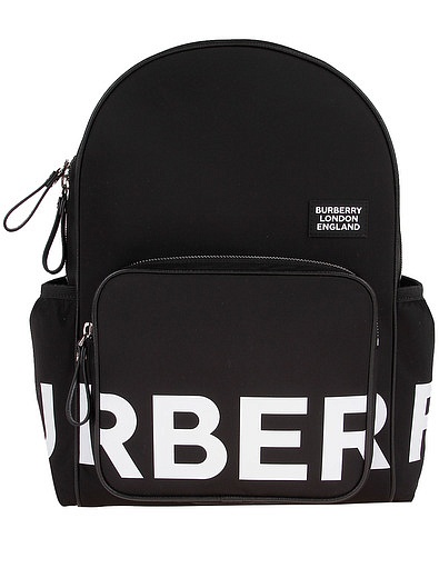 Черный рюкзак с крупным логотипом Burberry - 1504528180330 - Фото 1