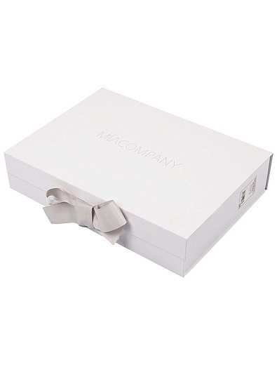 Белый хлопковый комплект из комбинезона, шапочки, носочек и пледа MIACOMPANY - 3044520180016 - Фото 6