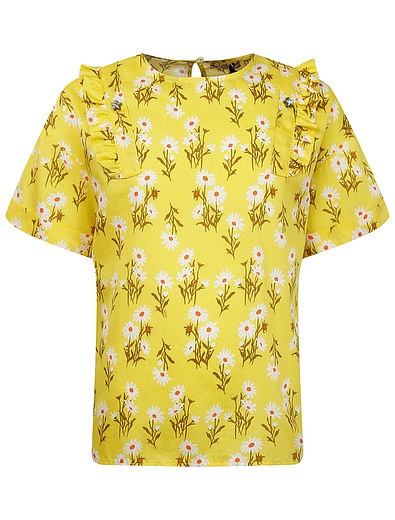 Желтая блуза с цветочным принтом №21 kids - 1034509170864 - Фото 1