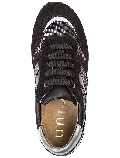 Черные кроссовки с текстильными вставками UNISA - 2101119680027 - Фото 4