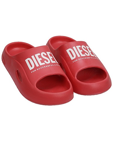 Красные пляжные шлепанцы Diesel - 2284519371044 - Фото 1
