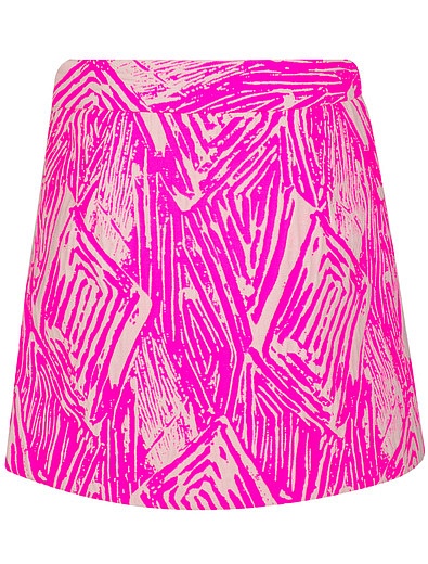 Розовая юбка с абстрактным принтом Milly Minis - 1042609770709 - Фото 3