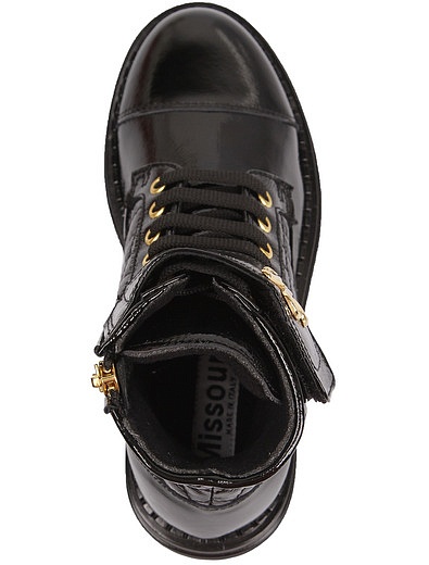 Стеганые черные ботинки Missouri - 2034509182873 - Фото 4
