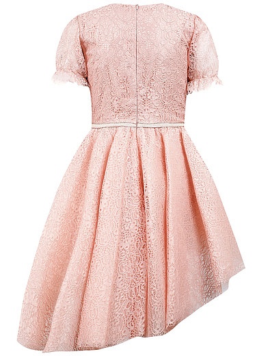 Розовое платье с асимметричной юбкой EIRENE - 1054609182055 - Фото 4