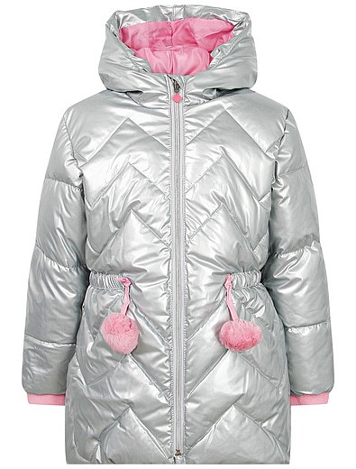 серебристая куртка с розовыми деталями Billieblush - 1074509182788 - Фото 1