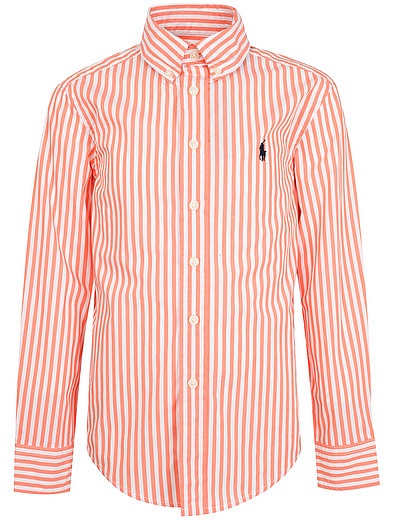 Рубашка в полоску с вышивкой логотипа Ralph Lauren - 1013819970845 - Фото 1