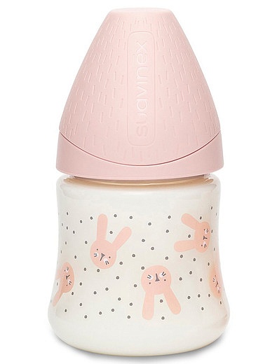 Бутылочка розовая Hugge Baby 150мл с силиконовой соской Suavinex - 5114520080185 - Фото 1