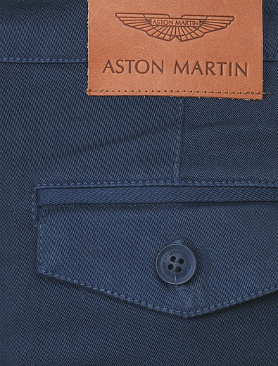 Синие Брюки с защипами ASTON MARTIN - 1080419770151 - Фото 3