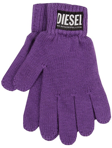 фиолетовые Перчатки с логотипом Diesel - 1194528180081 - Фото 1