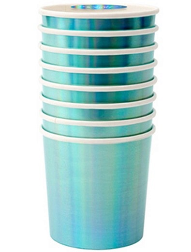 Набор синих одноразовых стаканчиков 8 шт. Meri Meri - 2294520081412 - Фото 2