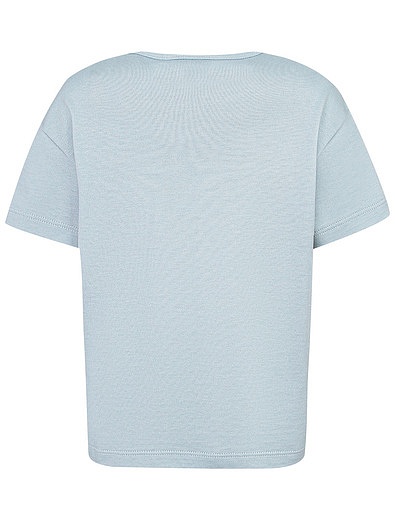 Хлопковая голубая футболка Dolce & Gabbana - 1134519284886 - Фото 2