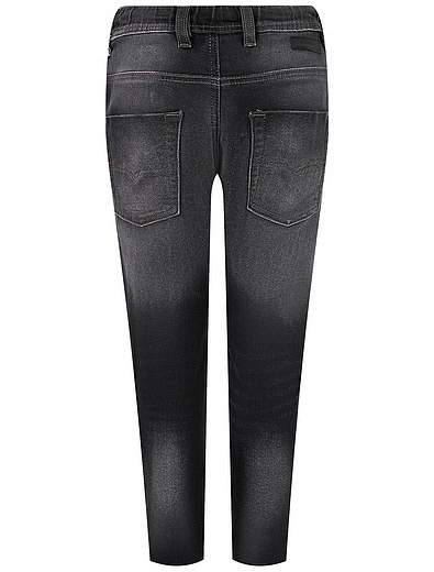 Тёмно-серые джинсы с потертостями Diesel - 1164519181625 - Фото 2