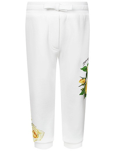 Спортивные брюки с желтыми розами Dolce & Gabbana - 4244509411493 - Фото 1