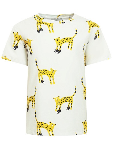 футболка с принтом леопарды в кедах Mini Wolf Gang - 1134520280099 - Фото 1