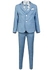 Голубой льняной костюм из 5 изделий - 6051519970203
