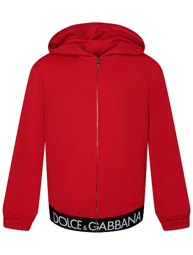 Красная толстовка с эластичным поясом Dolce & Gabbana - 0074509370575 - Фото 1