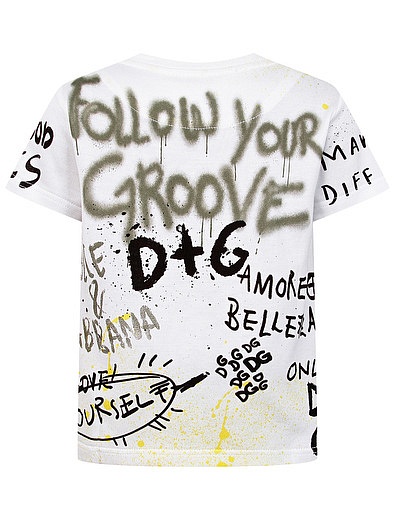 Футболка с принтом граффити Dolce & Gabbana - 1134519182175 - Фото 2