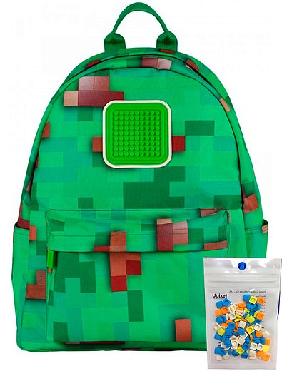 Зелёный Рюкзак Funny square с пикселями Upixel - 1504528080319 - Фото 1