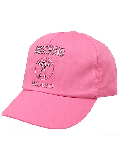 Розовая бейсболка с логотипом Moschino - 1184509170088 - Фото 1