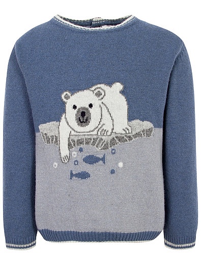 Комплект из рубашки, джемпера с белым медведем и брюк Aletta - 3034519280896 - Фото 9