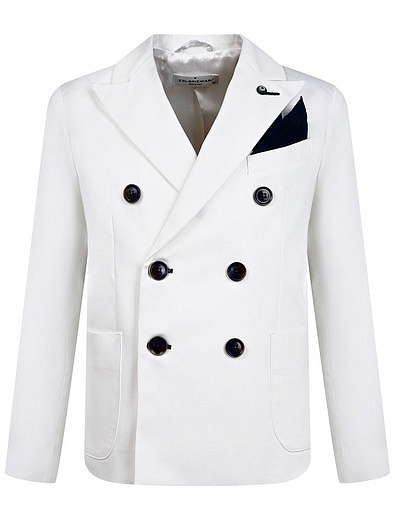 Костюм с белым пиджаком и брюками в полоску Colorichiari - 6054519270243 - Фото 3