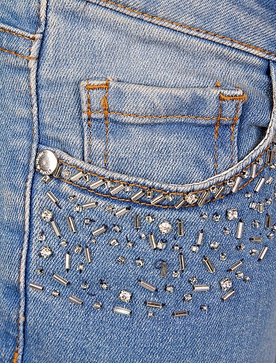 Зауженные джинсы с кристаллами SILVIAN HEACH Kids - 1161509770067 - Фото 3
