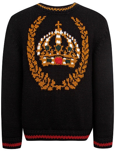 Джемпер шерстяной с вышивкой корона Dolce & Gabbana - 1261119880184 - Фото 1