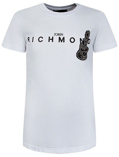 Белая футболка с логотипом JOHN RICHMOND - 1134509084595 - Фото 1