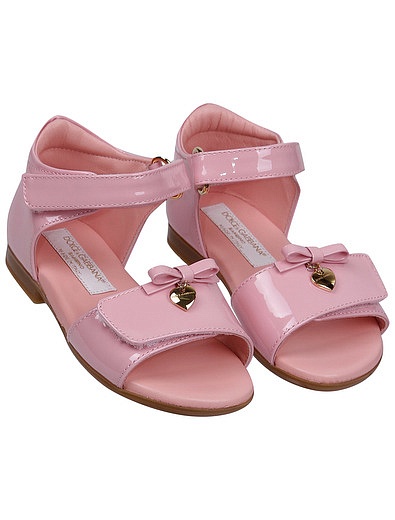 Розовые Босоножки из лакированной кожи Dolce & Gabbana - 2164509171543 - Фото 1