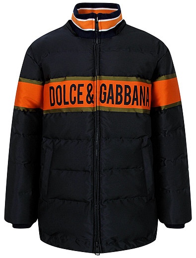 Куртка с капюшоном и жаккардовым логотипом Dolce & Gabbana - 1074519086496 - Фото 4