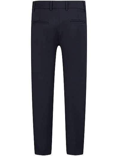 классические брюки из шерсти синего цвета Aletta - 4171419880012 - Фото 4