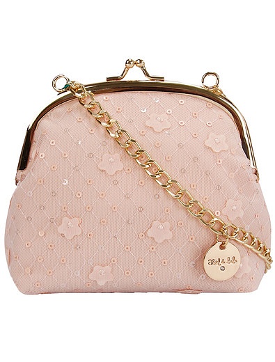 Розовая сумка с кружевом и пайетками ABEL & LULA - 1204508370248 - Фото 1