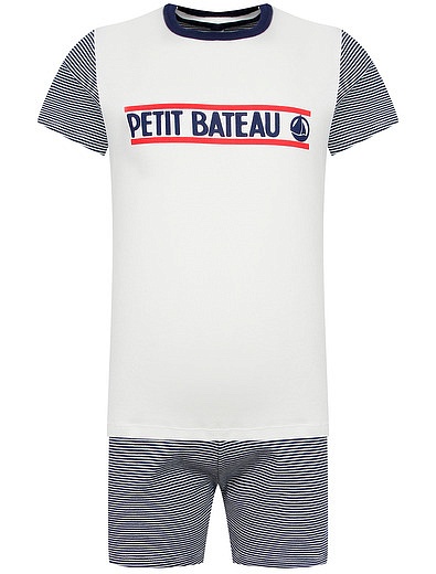 Пижама с принтом логотипа PETIT BATEAU - 0214519271244 - Фото 1