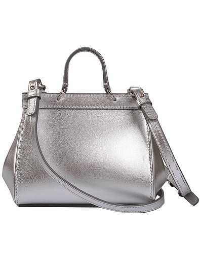 Серебристая сумка с пайетками Dolce & Gabbana - 1204508280233 - Фото 11