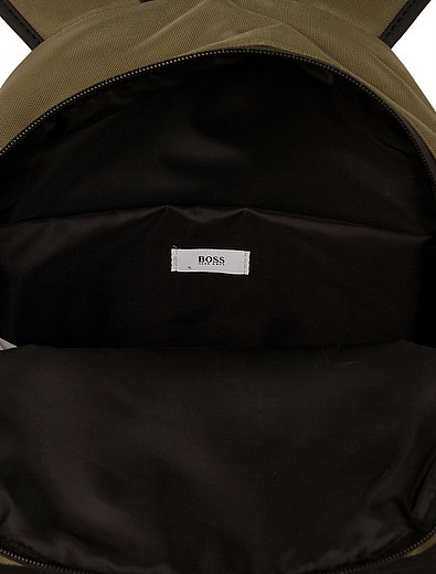 Рюкзак цвета хаки с логотипом HUGO BOSS - 1504518180098 - Фото 5