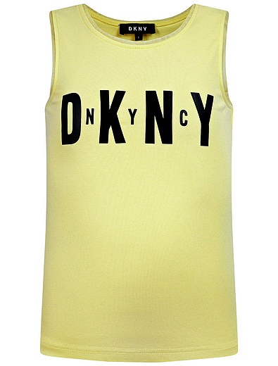 Желтый топ с логотипом DKNY - 0514509171401 - Фото 1