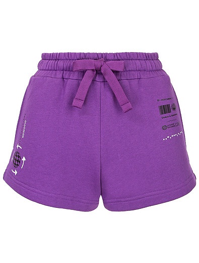 Фиолетовые шорты из хлопка Dolce & Gabbana - 1414509412834 - Фото 1