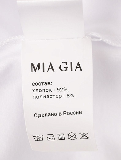 Белая футболка с карманом MiaGia - 1134500180456 - Фото 3