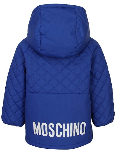 Синяя стеганая куртка Moschino - 1074529380577 - Фото 2