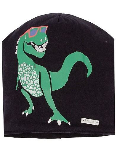 Хлопковая шапка с динозавром Il Trenino - 1354519270522 - Фото 1