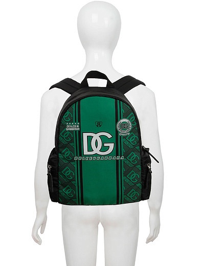 Зеленый рюкзак с логотипом Dolce & Gabbana - 1504518370130 - Фото 3