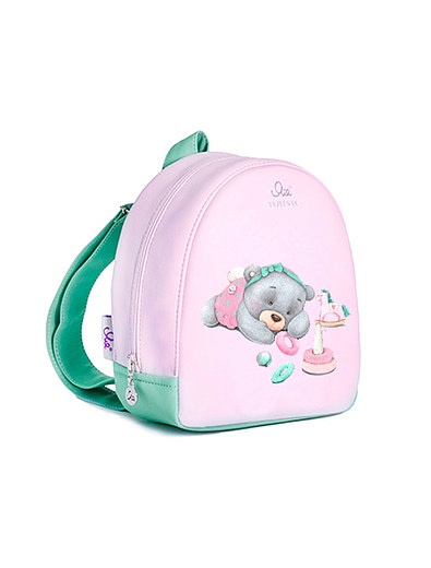 Розовый рюкзак с зелеными лямками Я+Я - 1504508180305 - Фото 1
