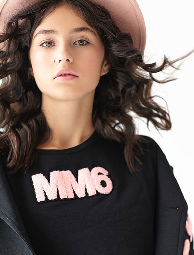 Короткая футболка с логотипом MM6 Maison Margiela - 1134509281659 - Фото 2